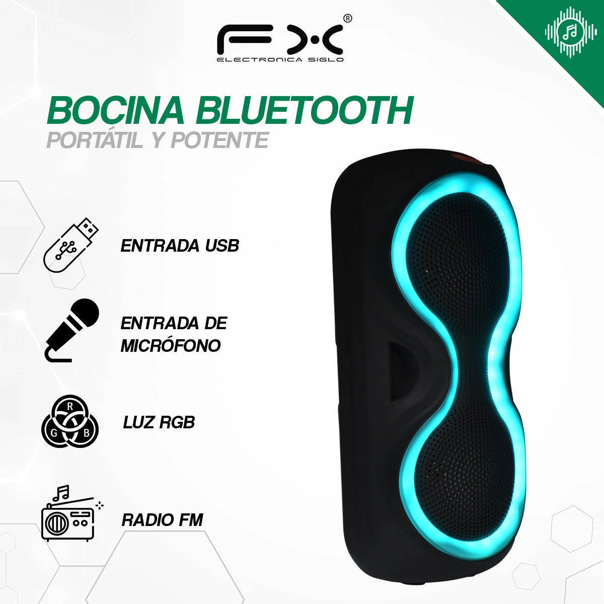 Bocina con Bluetooth MS-2053T