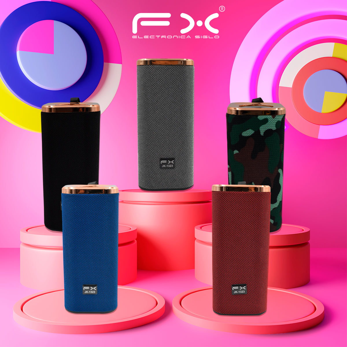 Bocina Bluetooth Portatil Impermeable Recargable Pequeña