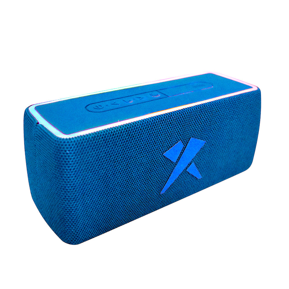 Bocina rectangular bluetooth diseño tipo panel con luz rgb + entrada usb tf, entrada tipo c y auxiliar / bs-x05